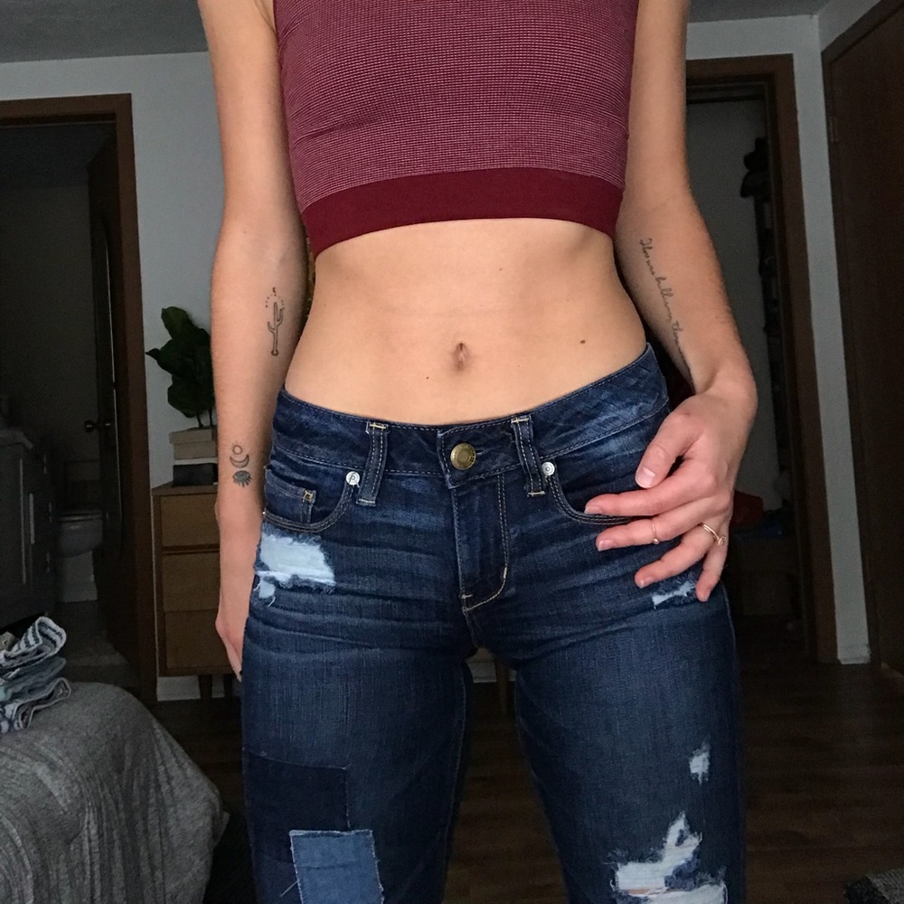 American Eagle Patchwork Jeans - image 2